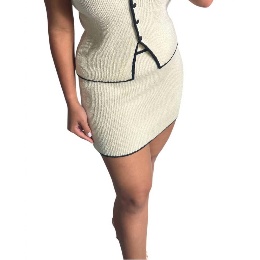 NEW CREAMON graze skirt in black
